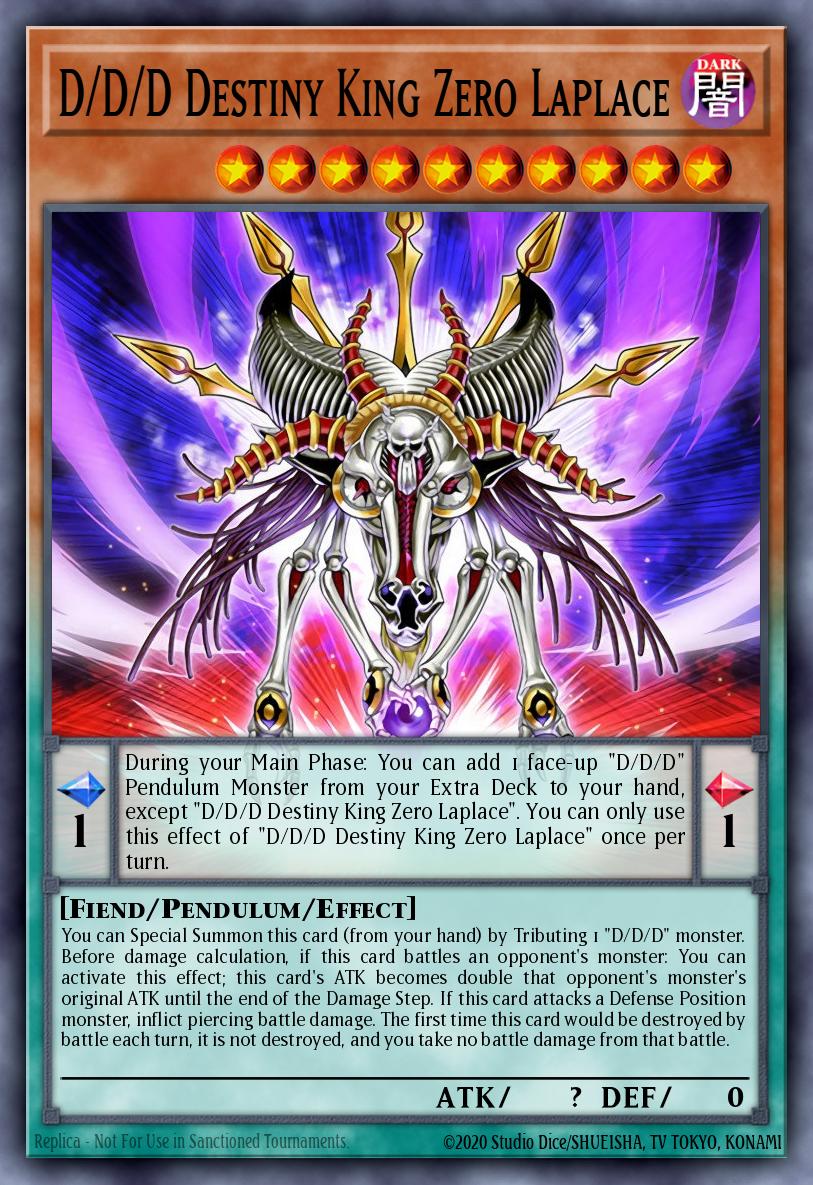 D/D/D Destiny King Zero Laplace YA03-EN001 – Yu-Gi-Oh! ARC-V Volume 3 promotional card