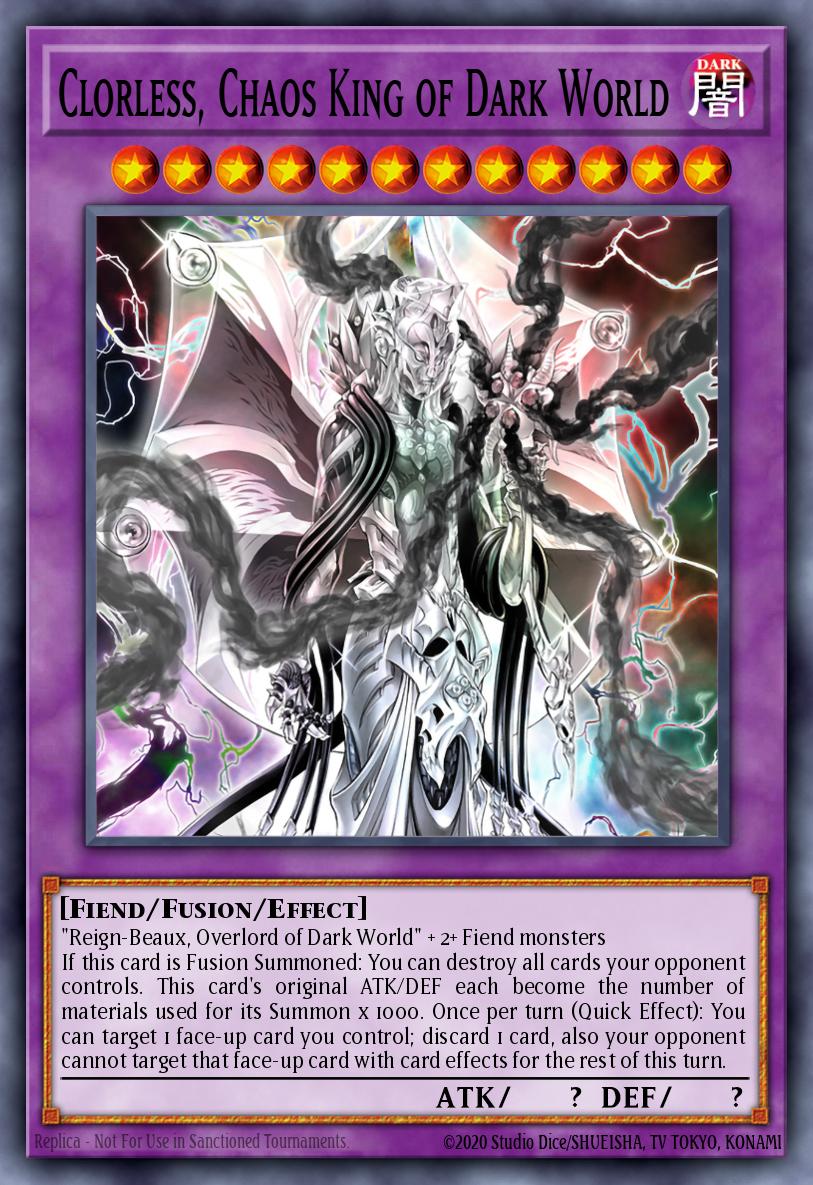 Clorless, Chaos King of Dark World MZMI-EN014 – Maze of Millennia