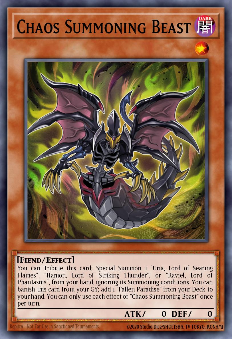 Chaos Summoning Beast SDSA-EN004 – Structure Deck: Sacred Beasts
