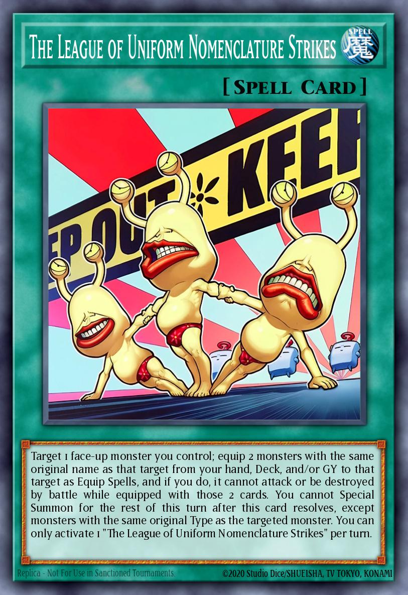 The League of Uniform Nomenclature Strikes INFO-EN086 – The Infinite Forbidden