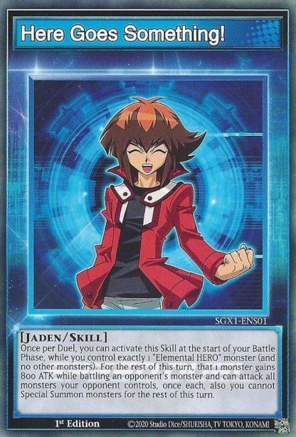 Here Goes Something! SGX1-ENS01 – Speed Duel GX: Duel Academy Box