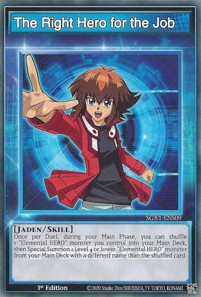 The Right Hero for the Job SGX1-ENS09 – Speed Duel GX: Duel Academy Box