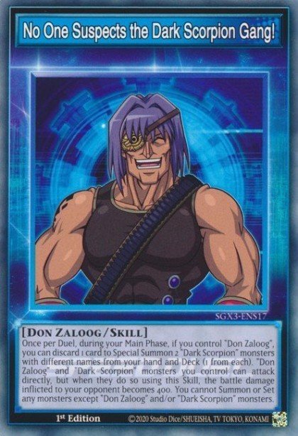 No One Suspects the Dark Scorpion Gang! SGX3-ENS17 – Speed Duel GX: Duelists of Shadows