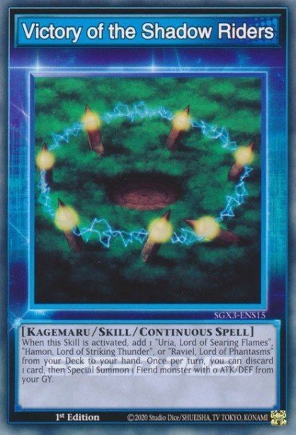 Victory of the Shadow Riders SGX3-ENS15 – Speed Duel GX: Duelists of Shadows