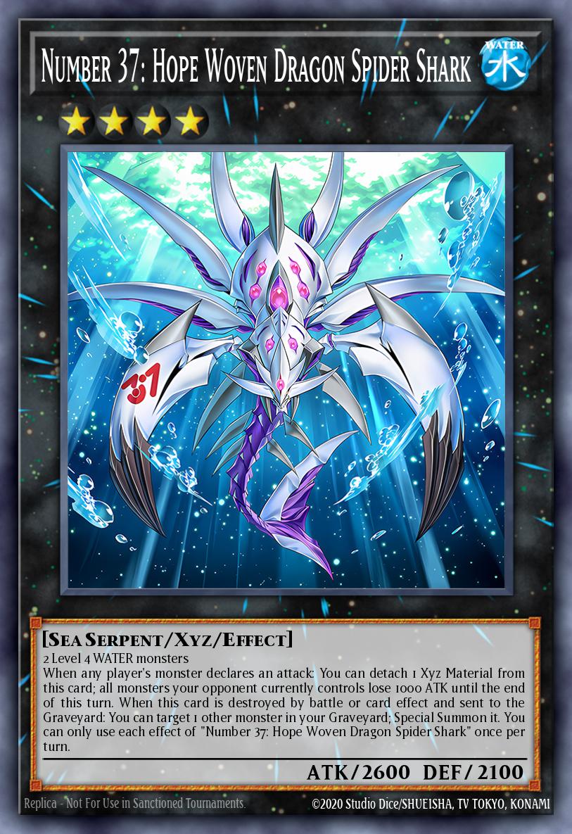 Number 37: Hope Woven Dragon Spider Shark PGL3-EN007 – Premium Gold: Infinite Gold