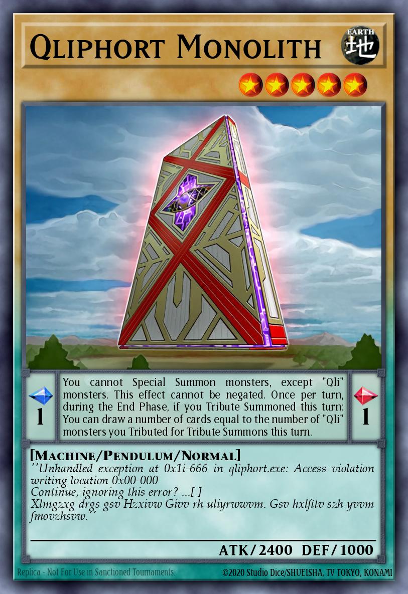 Qliphort Monolith PEVO-EN058 – Pendulum Evolution