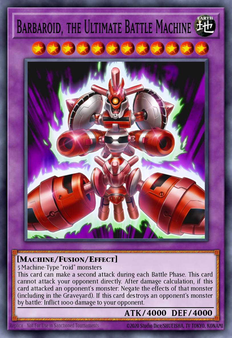 Barbaroid, the Ultimate Battle Machine YG08-EN001 – Yu-Gi-Oh! GX Volume 8 promotional card