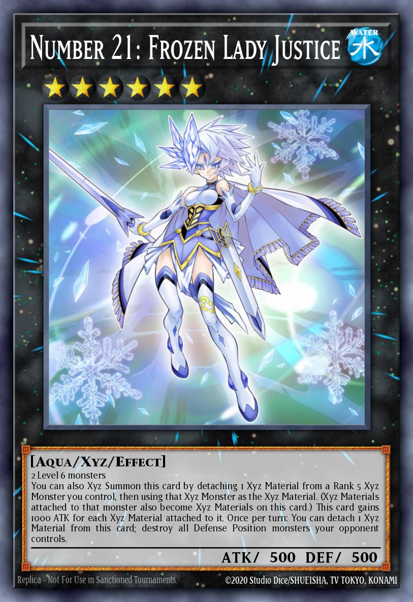 Number 21: Frozen Lady Justice PGL2-EN018 – Premium Gold: Return of the Bling