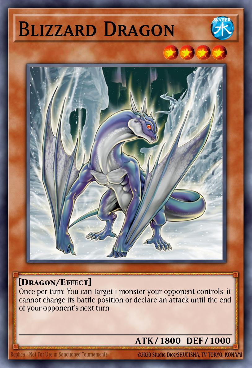 Blizzard Dragon YDB1-EN001 – Yu-Gi-Oh! GX Card Almanac promotional cards