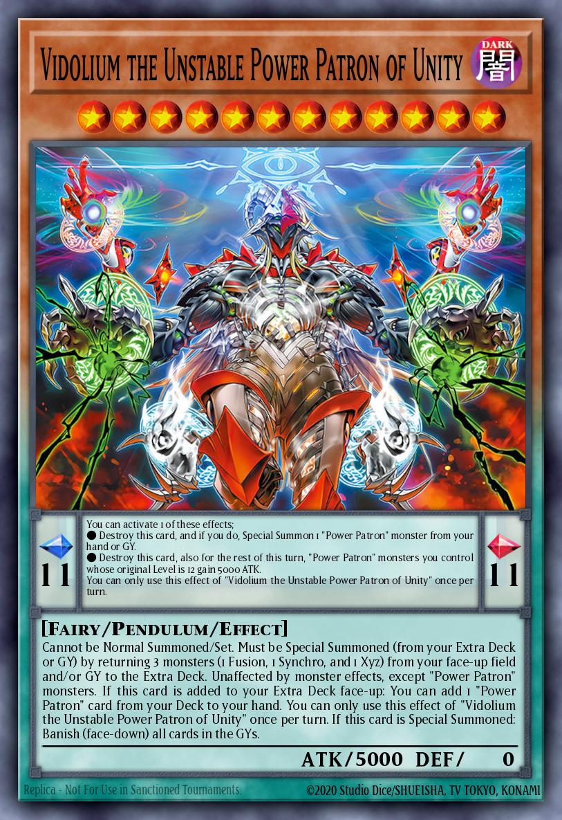 Vidolium the Unstable Power Patron of Unity BLZD-EN010 – Blazing Dominion