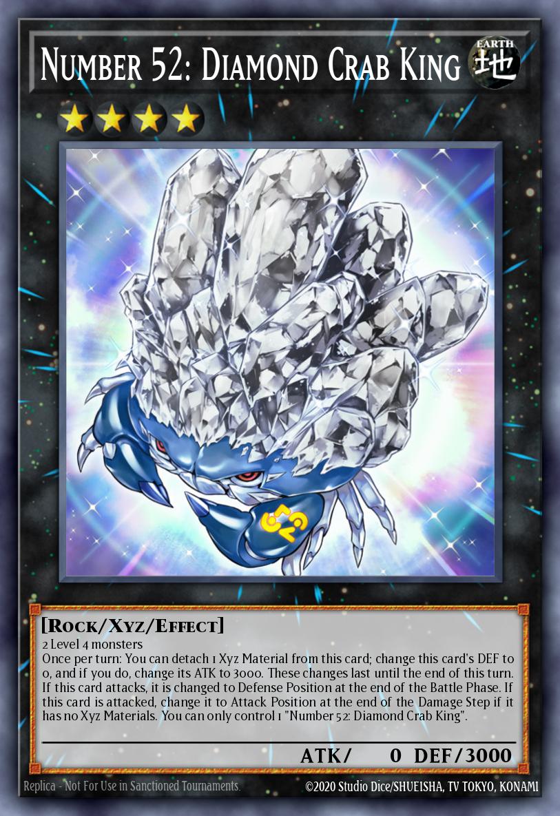 Number 52: Diamond Crab King YZ06-EN001 – Yu-Gi-Oh! ZEXAL Volume 6 promotional card