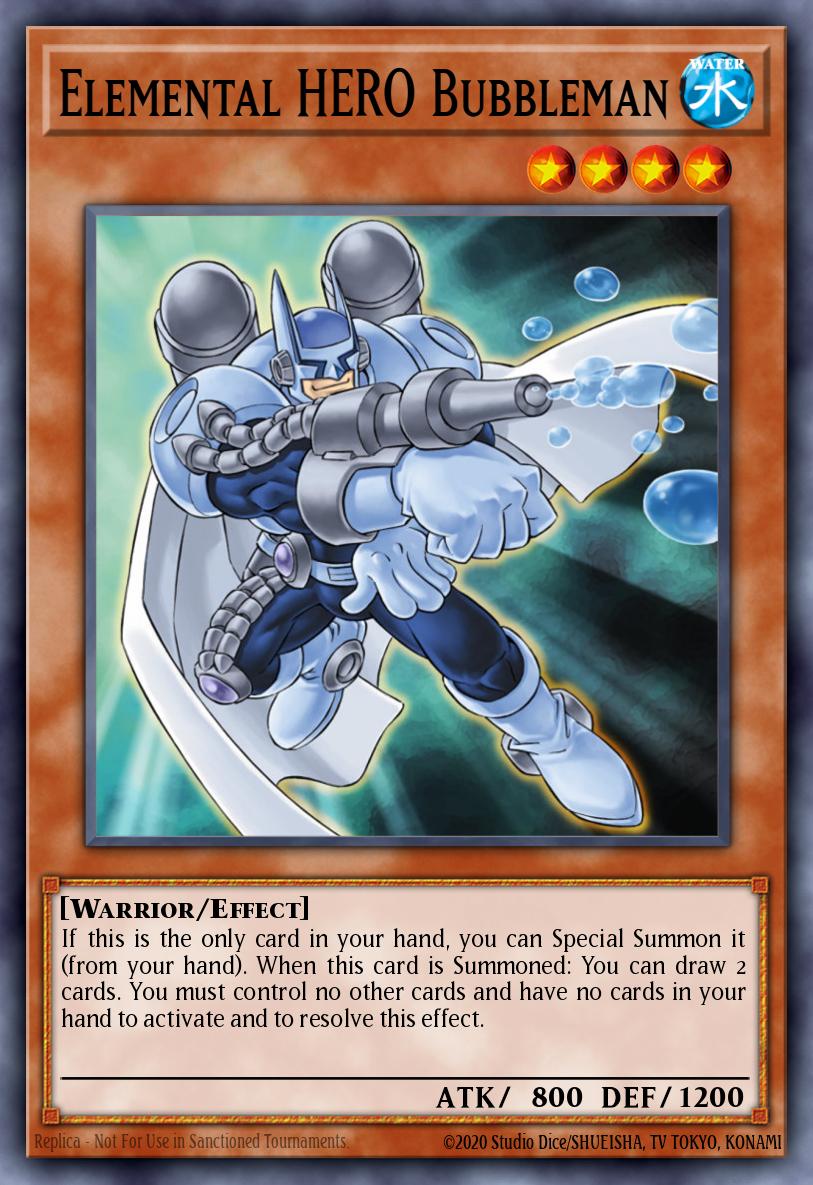 Elemental HERO Bubbleman MF03-EN007 – Mattel Action Figure promotional cards: Series 3