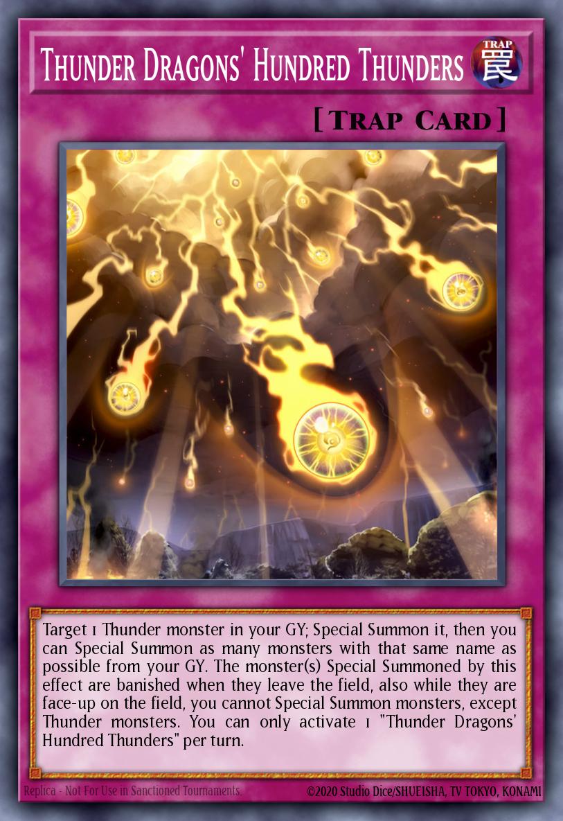 Thunder Dragons' Hundred Thunders MP19-EN207 – 2019 Gold Sarcophagus Tin Mega Pack
