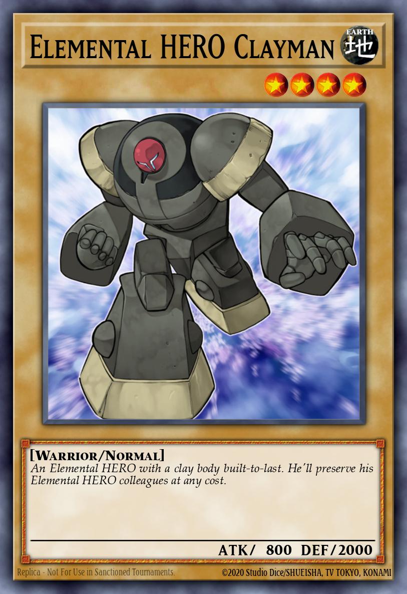 Elemental HERO Clayman MF03-EN003 – Mattel Action Figure promotional cards: Series 3