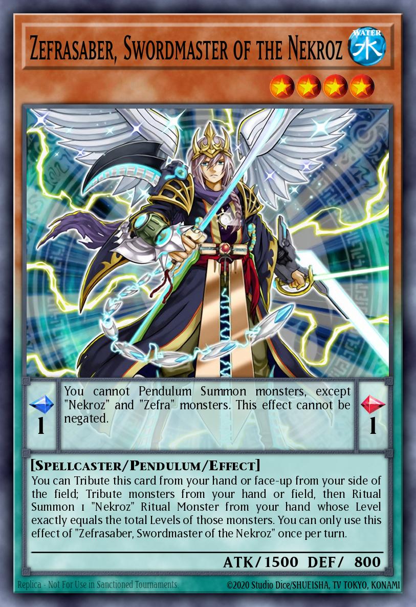 Zefrasaber, Swordmaster of the Nekroz CROS-EN026 – Crossed Souls