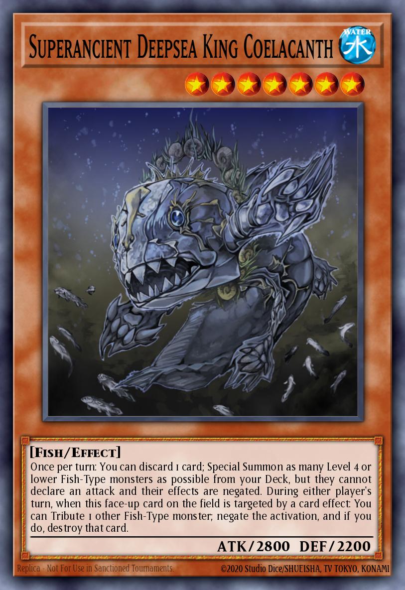 Superancient Deepsea King Coelacanth BATT-EN007 – Battle Pack Tournament Prize Cards