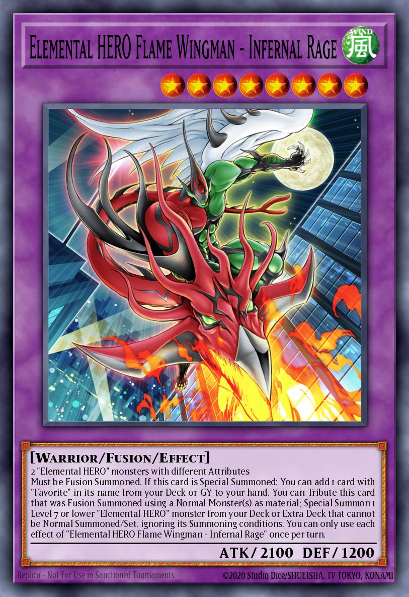 Elemental HERO Flame Wingman - Infernal Rage BLMR-EN012 – Battles of Legend: Monstrous Revenge