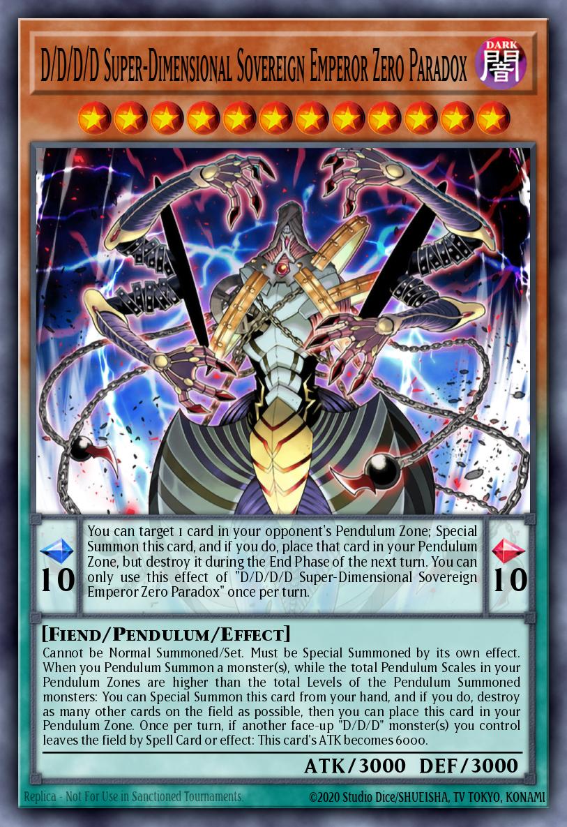 D/D/D/D Super-Dimensional Sovereign Emperor Zero Paradox BLMR-EN046 – Battles of Legend: Monstrous Revenge