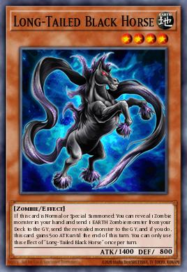 Long-Tailed Black Horse BETB-EN097