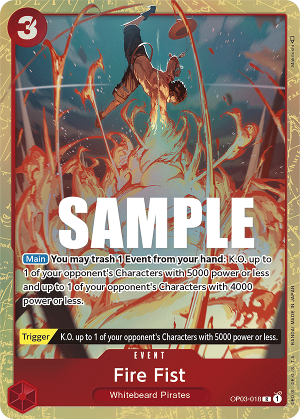 Fire Fist (Alternate Art) OP03-018_p1