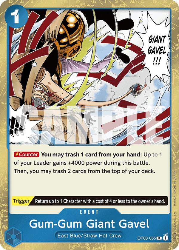 Gum-Gum Giant Gavel (Jolly Roger Foil) (alternativ bild) OP03-055_p2