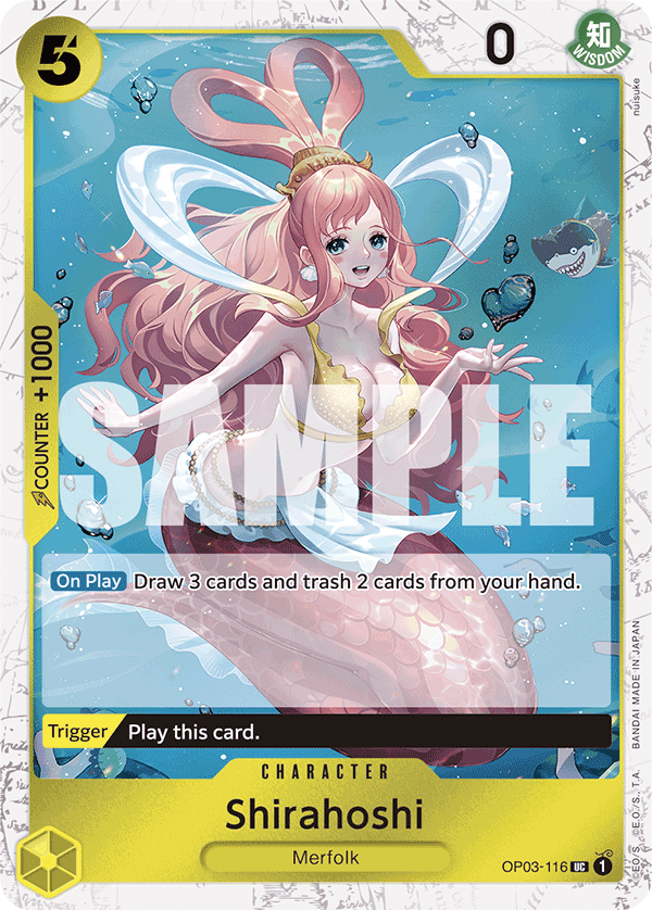 Shirahoshi (OP03-116) (Jolly Roger Foil) (alternativ bild) OP03-116_p5
