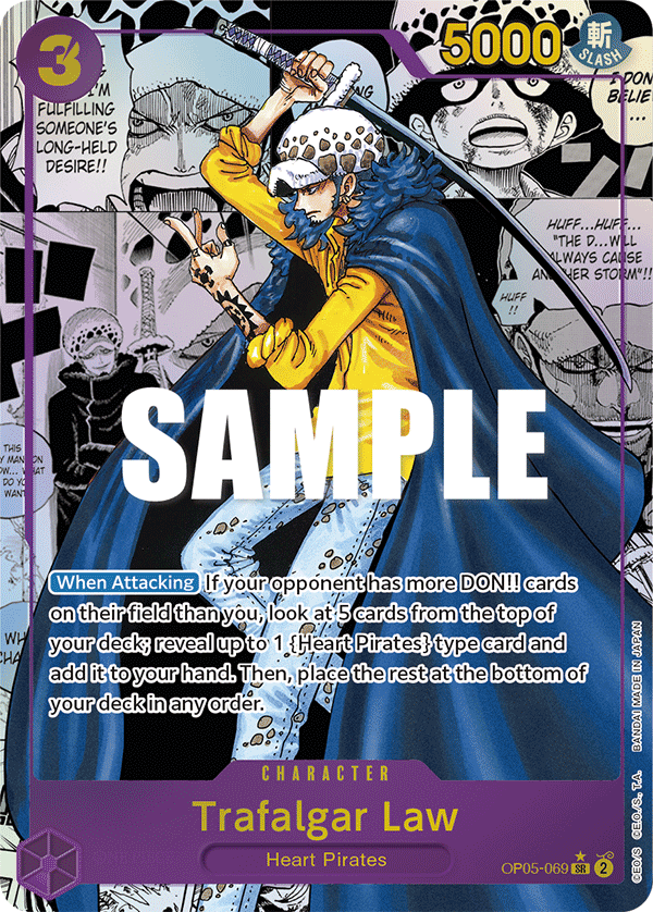 Trafalgar Law (069) (Alternate Art) (Manga) OP05-069_p2