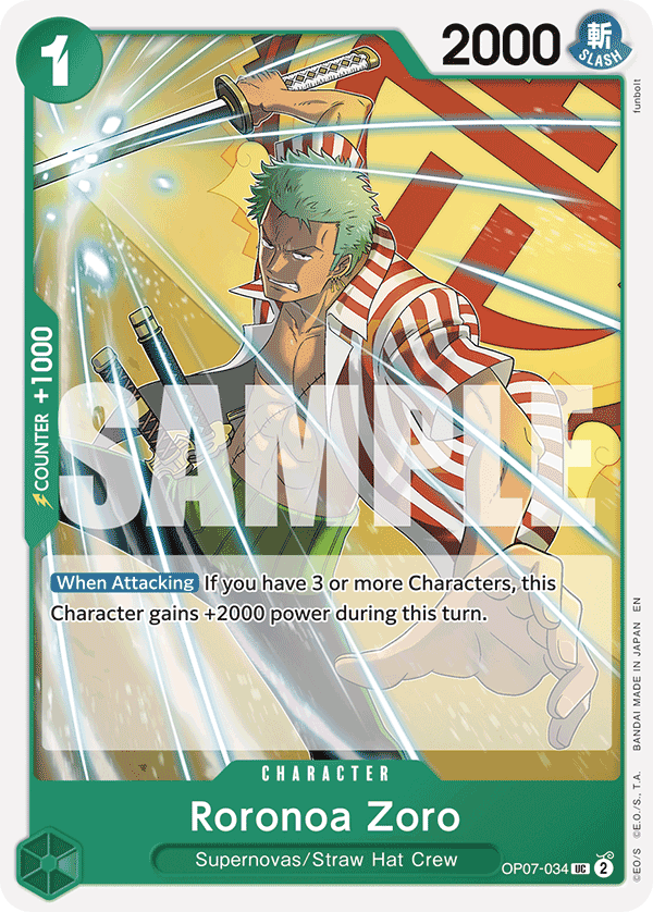 Roronoa Zoro (Reprint) (alternativ bild) OP07-034_r1
