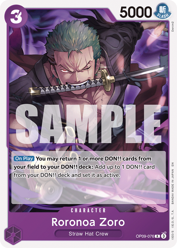 Roronoa Zoro (Reprint) (alternativ bild) OP09-076_r1