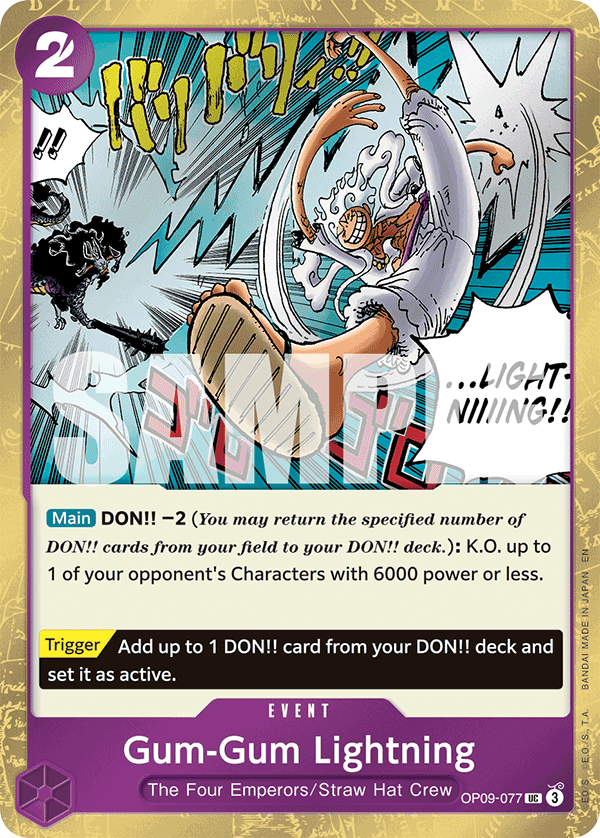 Gum-Gum Lightning (Pirate Foil) (alternativ bild) OP09-077_p1