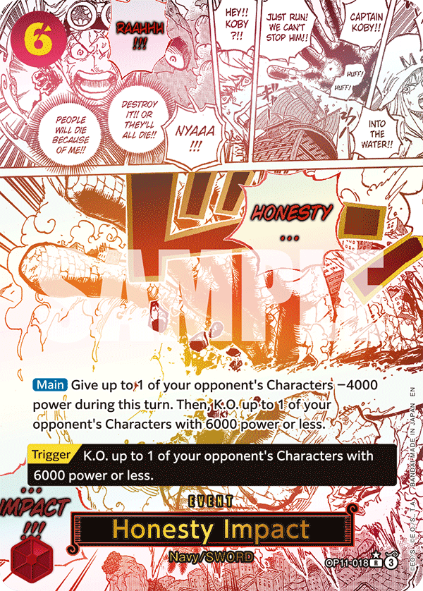 Honesty Impact (Alternate Art) OP11-018_p1