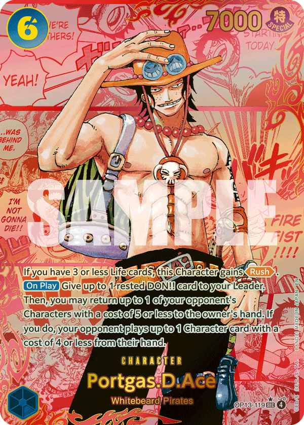 Portgas.D.Ace (119) (Red Super Alternate Art) OP13-119_p3