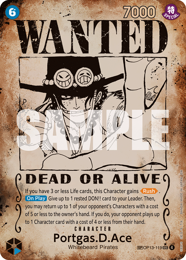 Portgas.D.Ace (119) (Wanted Poster) (alternativ bild) OP13-119_p4