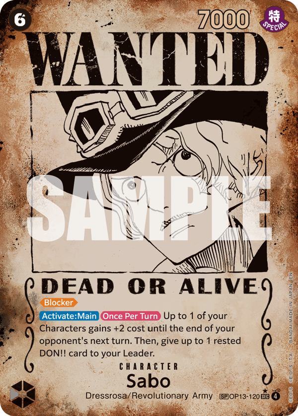 Sabo (120) (Wanted Poster) (alternativ bild) OP13-120_p4