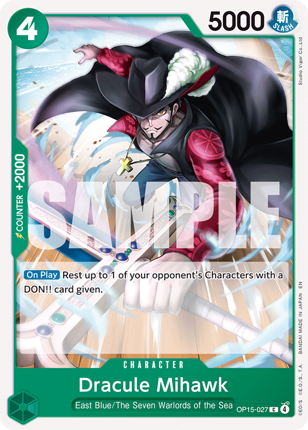 Dracule Mihawk OP15-027 – Adventure on Kami's Island
