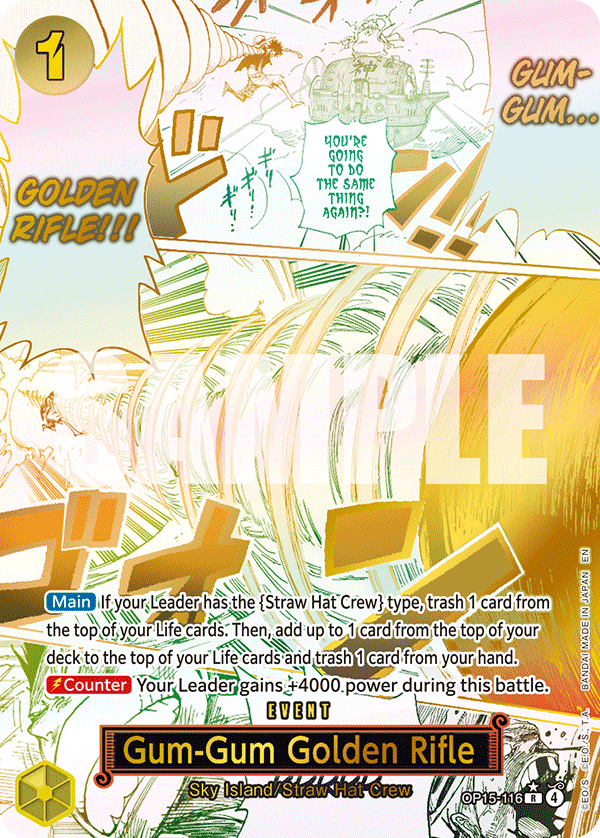 Gum-Gum Golden Rifle (Alternate Art) OP15-116_p1