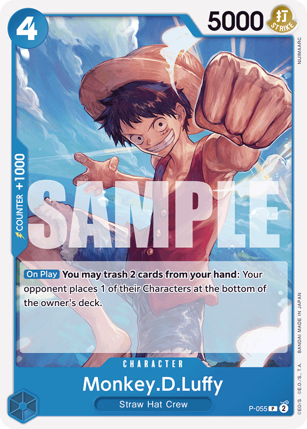 Monkey.D.Luffy (P-055) (Reprint) (alternativ bild) P-055_r1