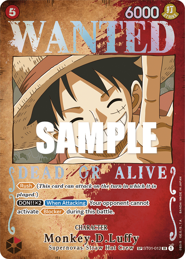 Monkey.D.Luffy (Wanted Poster) (alternativ bild) ST01-012_p1